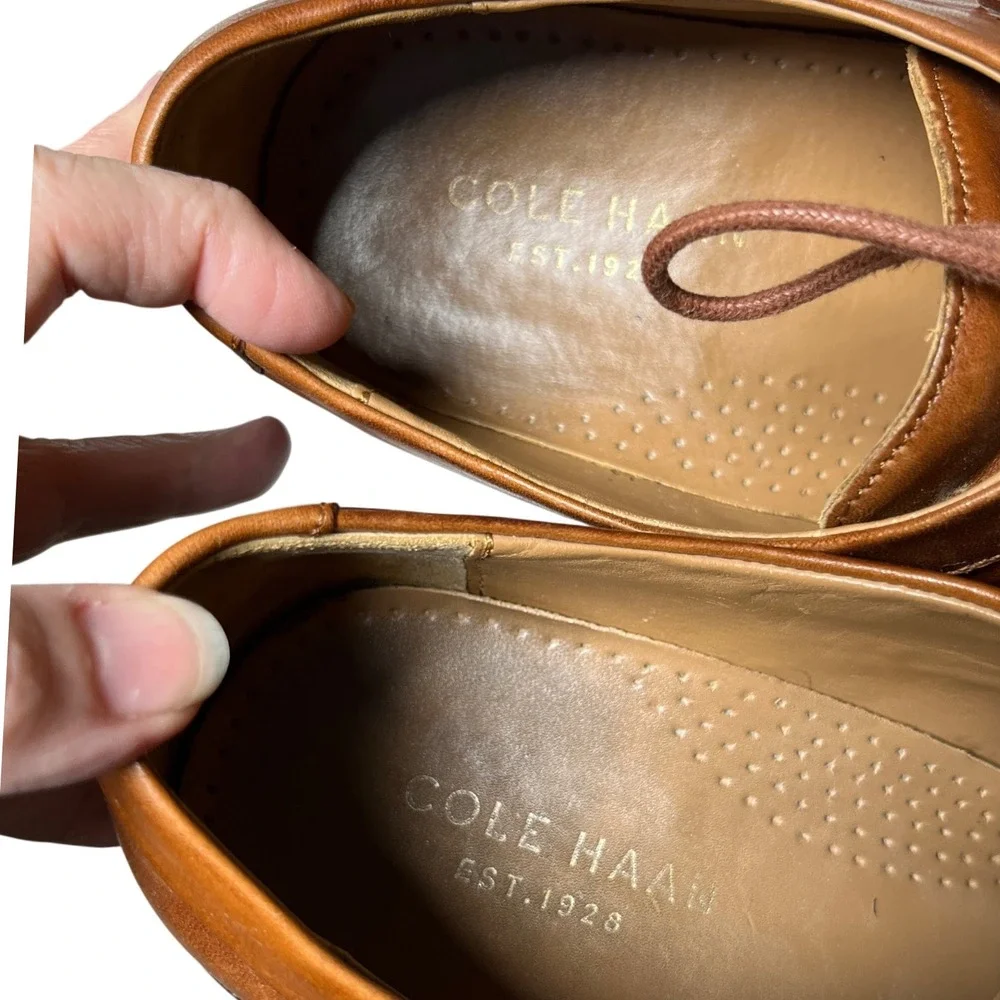Cole Haan Brown Leather Cap Toe Oxford‎ Shoes Men's 8.5M Classic Dress StyleM
